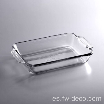 Crystal 1.9L Clear Glass Square Baking -Fraking